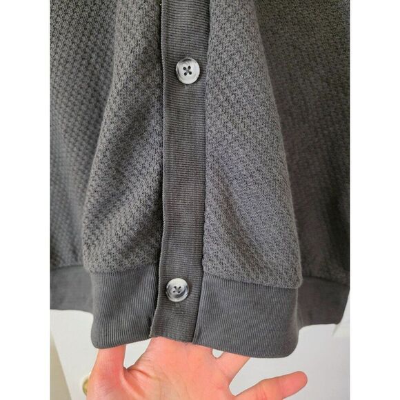 New Zara Structured Shirt S 4087/330 Grey casual knit polo sweater short sleeve - Picture 8 of 13